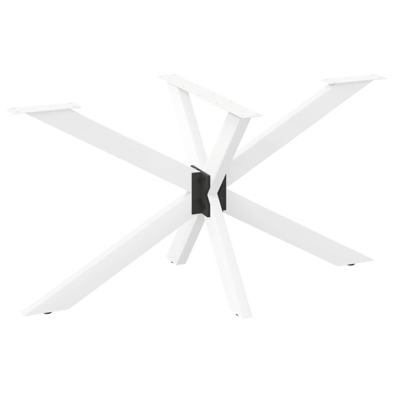 Esstischbein in Spinnenform Weiß 150x78x(72-73) cm Stahl