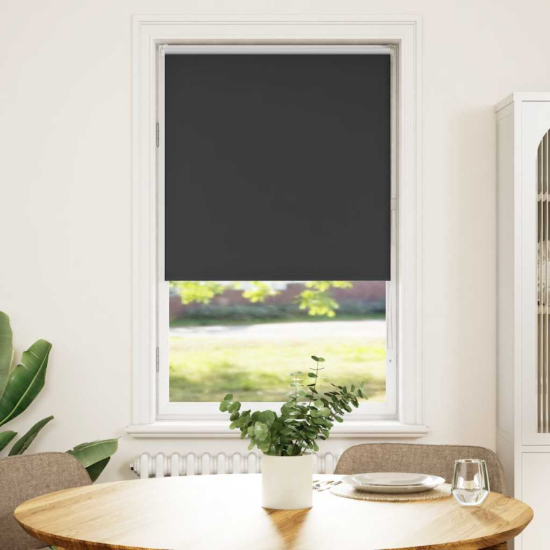 Verdunkelungsrollo Schwarz 70x130 cm Stoffbreite 65,7 cm