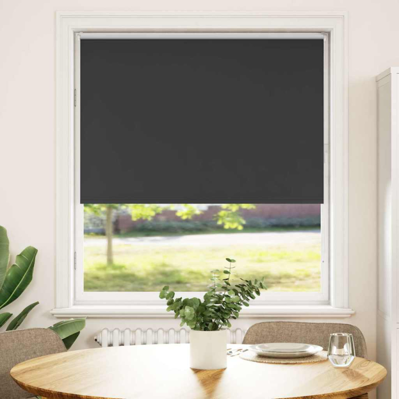Verdunkelungsrollo Schwarz 90x130 cm Stoffbreite 85,7 cm
