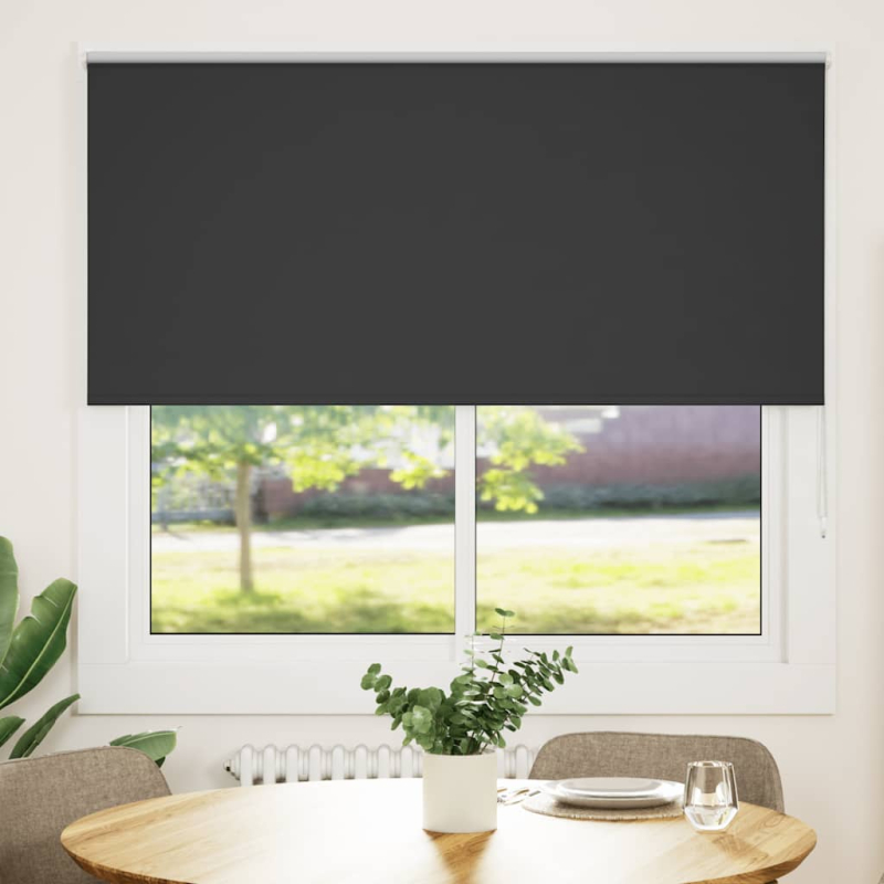 Verdunkelungsrollo Schwarz 165x175 cm Stoffbreite 161,6 cm