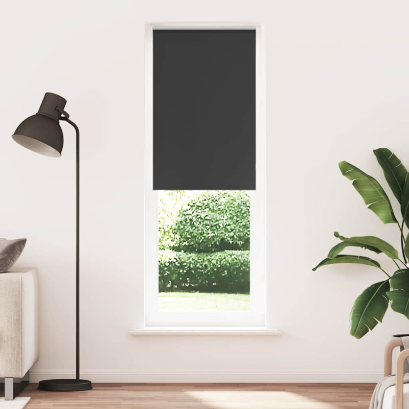Verdunkelungsrollo Schwarz 70x210 cm Stoffbreite 65,7 cm