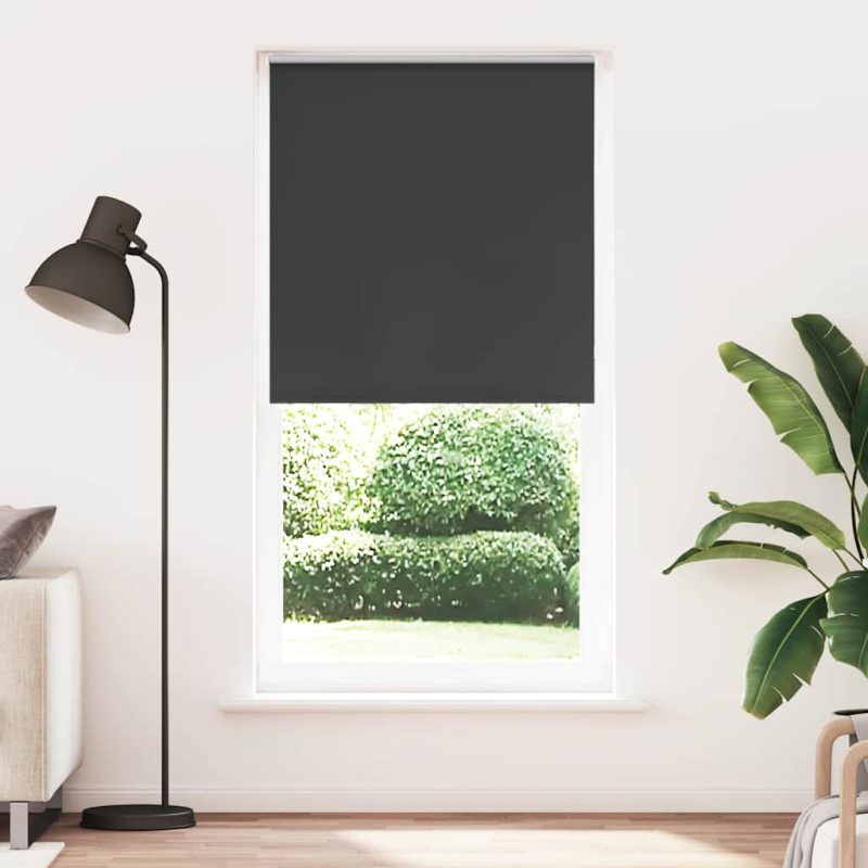 Verdunkelungsrollo Schwarz 90x210 cm Stoffbreite 85,7 cm