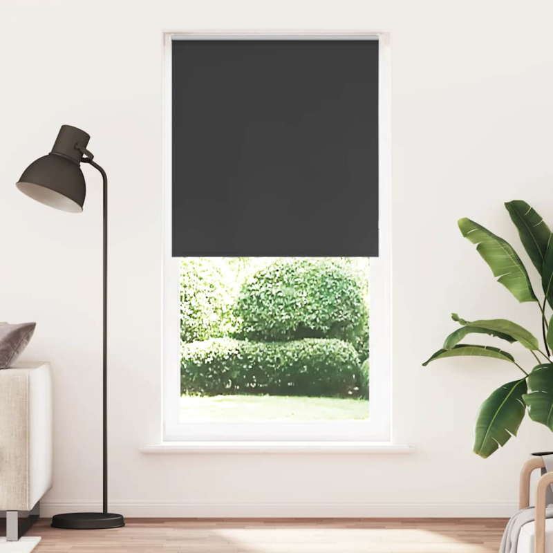 Verdunkelungsrollo Schwarz 100x210 cm Stoffbreite 95,7 cm