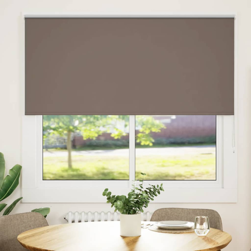 Verdunkelungsrollo Kaffeebraun 145x130cm Stoffbreite 141,6cm