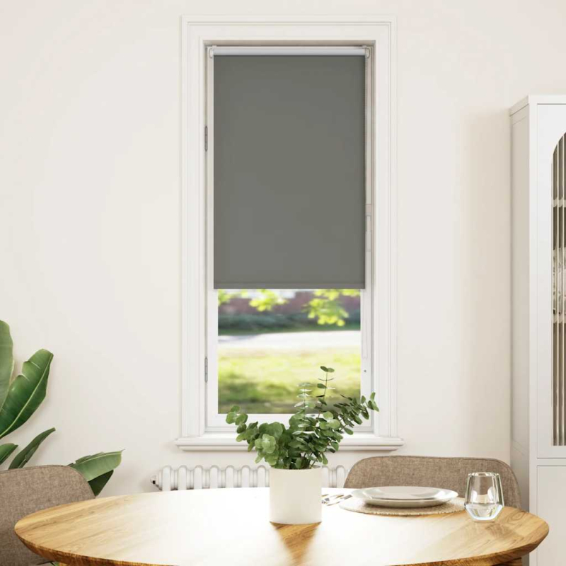 Verdunkelungsrollo Grau 60x130 cm Stoffbreite 55,7 cm Polyester