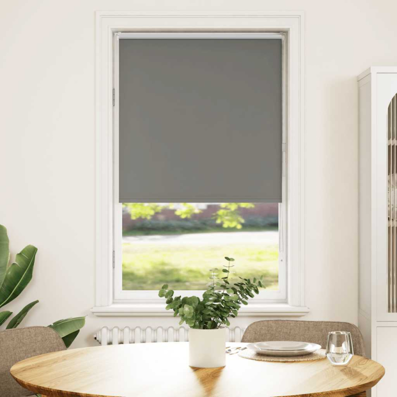 Verdunkelungsrollo Grau 65x130 cm Stoffbreite 60,7 cm Polyester