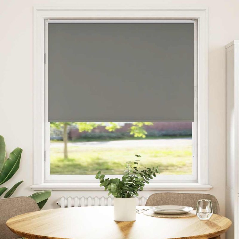Verdunkelungsrollo Grau 100x130 cm Stoffbreite 95,7cm Polyester