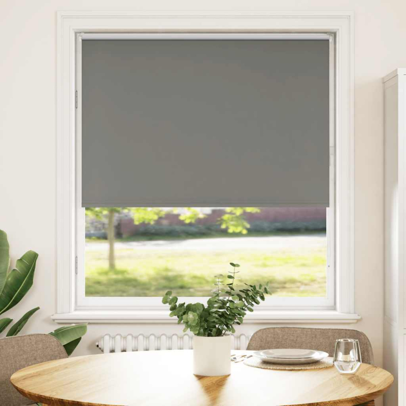 Verdunkelungsrollo Grau 110x130cm Stoffbreite 105,7cm Polyester