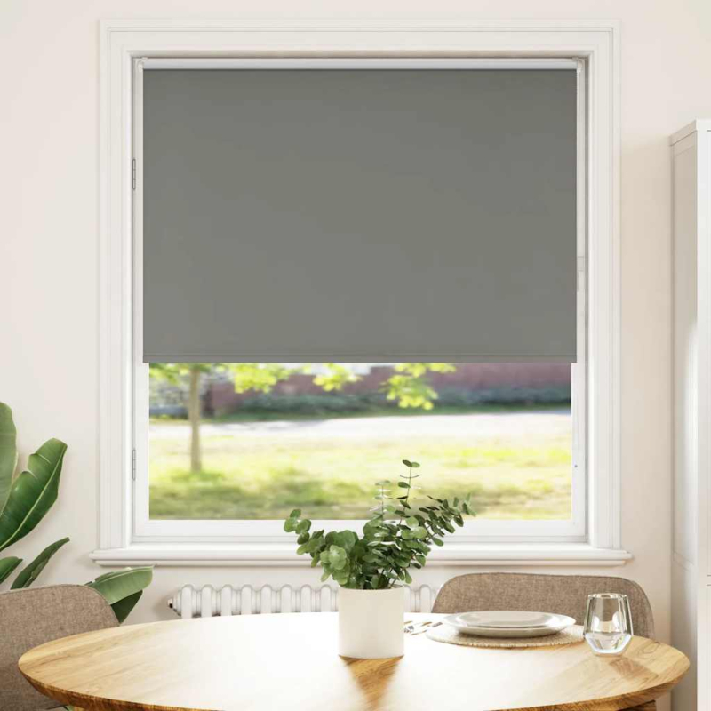 Verdunkelungsrollo Grau 115x130cm Stoffbreite 110,7cm Polyester
