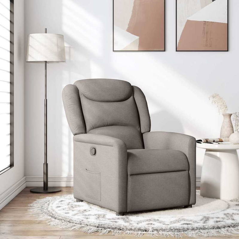 Relaxsessel Taupe Stoff