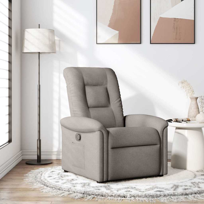 Relaxsessel Taupe Stoff