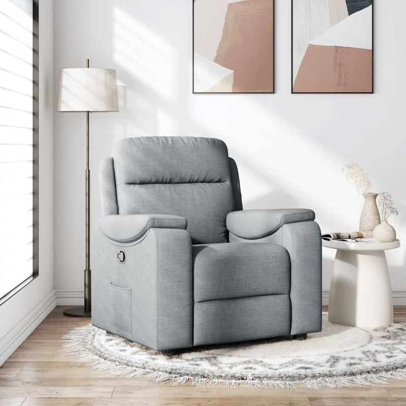 Relaxsessel Hellgrau Stoff