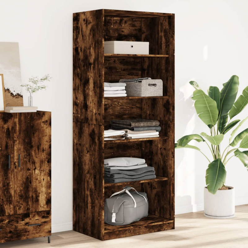 Kleiderschrank Räuchereiche 80x50x200 cm Holzwerkstoffs