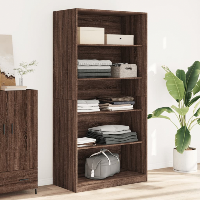 Kleiderschrank Braun Eiche-Optik 100x50x200 cm Holzwerkstoff
