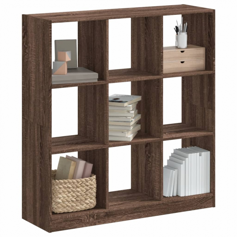 Bücherregal Braun Eichen-Optik 102x32x108 cm Holzwerkstoff