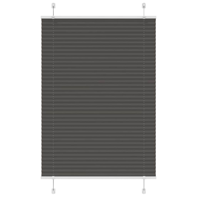 Plissee Schwarz 95x100 cm Stoffbreite 94,4 cm Polyester