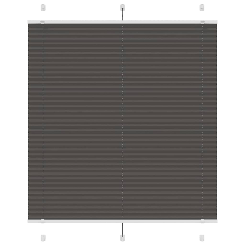 Plissee Schwarz 115x100 cm Stoffbreite 114,4 cm Polyester