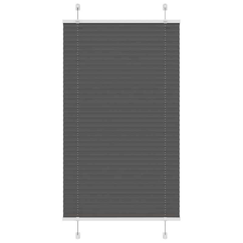 Plissee Schwarz 80x150 cm Stoffbreite 79,4 cm Polyester