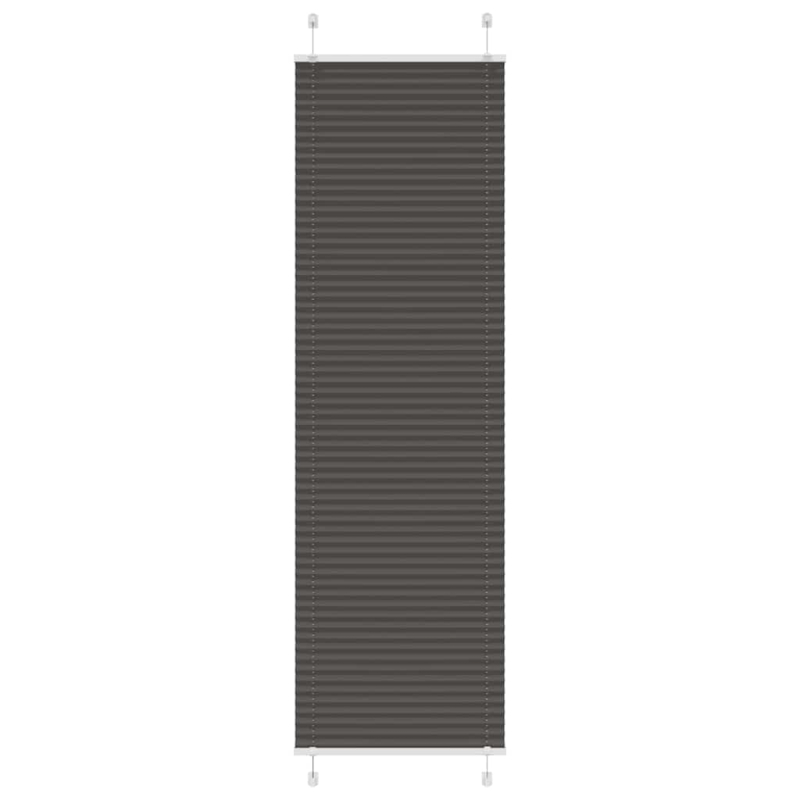 Plissee Schwarz 60x200 cm Stoffbreite 59,4 cm Polyester