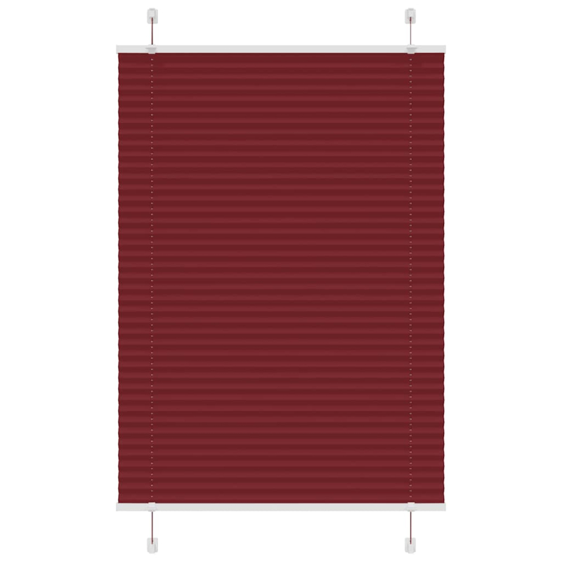 Plissee Bordeauxrot 100x100 cm Stoffbreite 99,4 cm Polyester