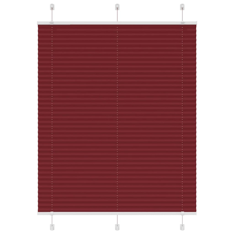 Plissee Bordeauxrot 105x100 cm Stoffbreite 104,4 cm Polyester