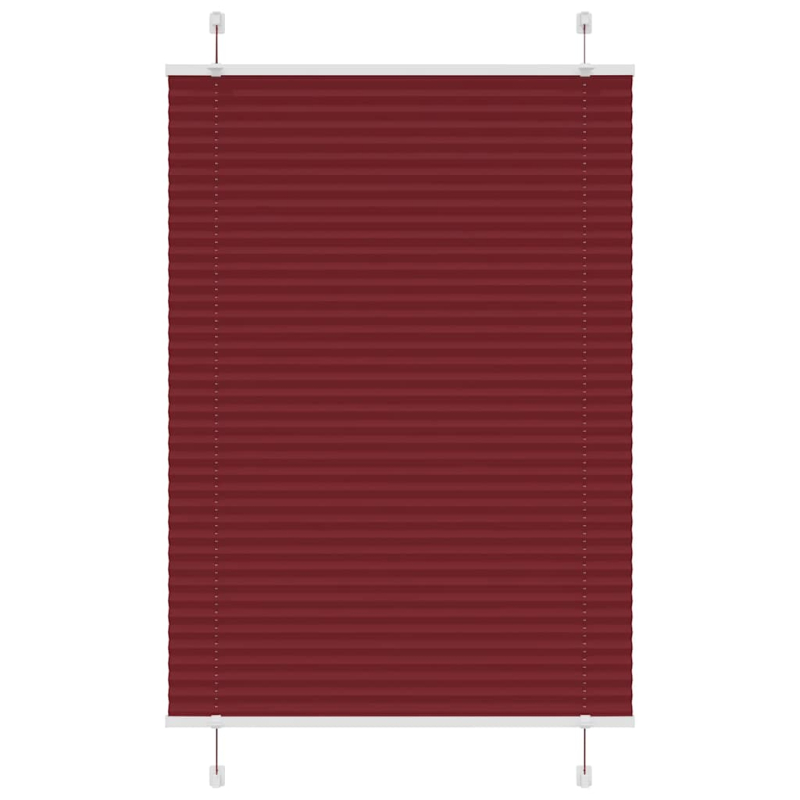 Plissee Bordeauxrot 100x150 cm Stoffbreite 99,4 cm Polyester