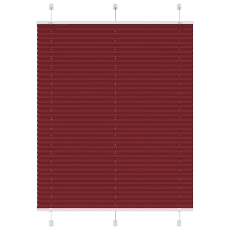 Plissee Bordeauxrot 105x150 cm Stoffbreite 104,4 cm Polyester