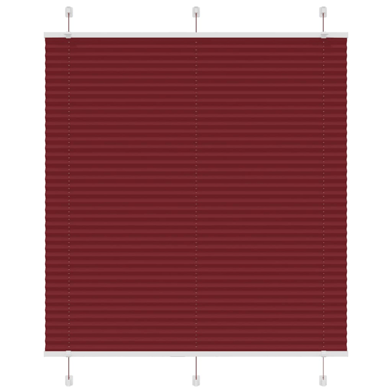 Plissee Bordeauxrot 120x150 cm Stoffbreite 119,4 cm Polyester