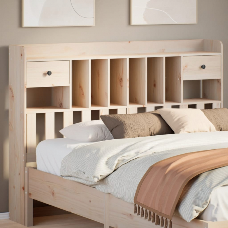 Kopfteil mit Stauraum 160 cm Massivholz Kiefer
