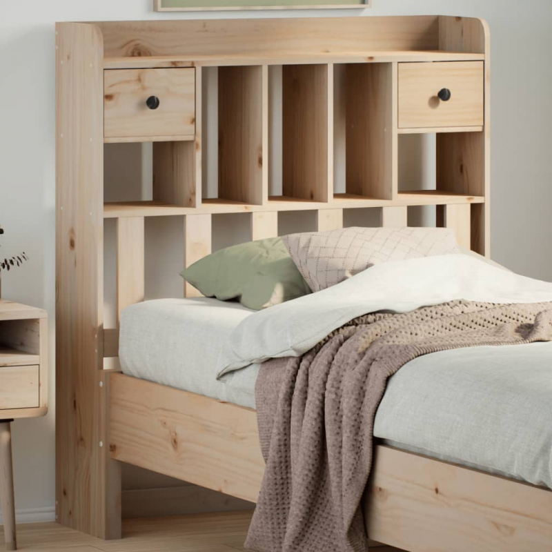 Kopfteil mit Stauraum 75 cm Massivholz Kiefer