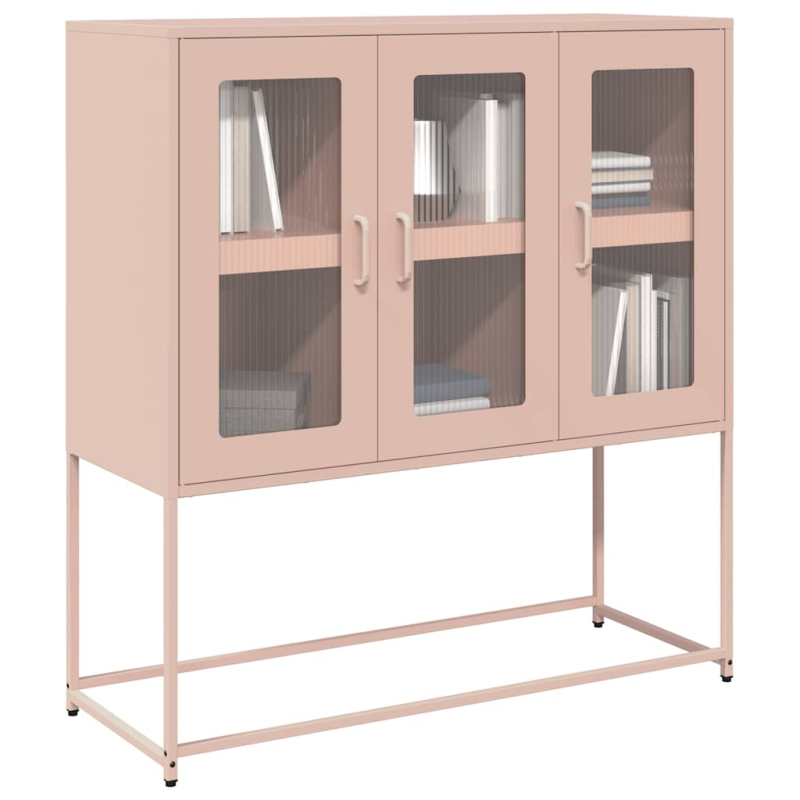 Sideboard Rosa 100,5x39x107 cm Kaltgewalzter Stahl
