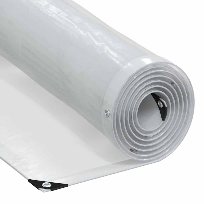 Transparente Plane mit Ösen 4x8 m Polyethylen