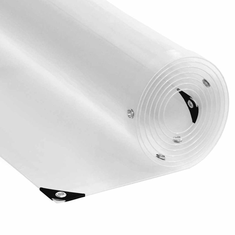 Transparente Plane mit Ösen 1x4 m PVC