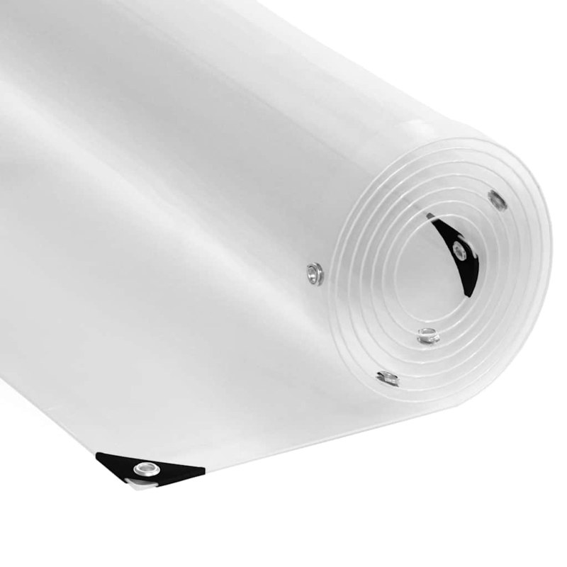 Transparente Plane mit Ösen 3x5 m PVC