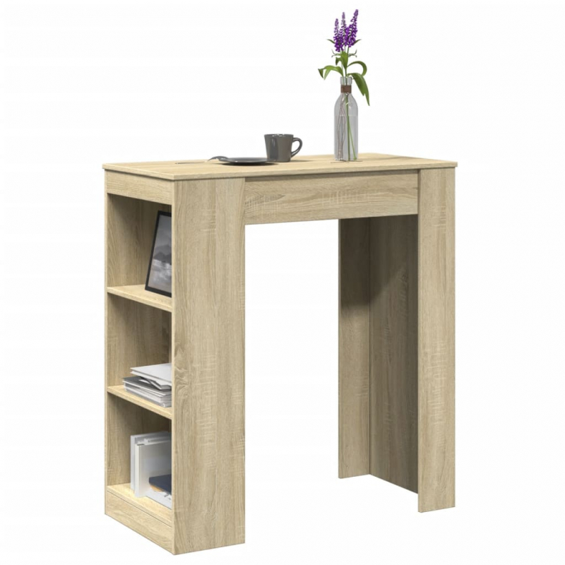 Bartisch mit Regal Sonoma-Eiche 95x47x103,5 cm Holzwerkstoff