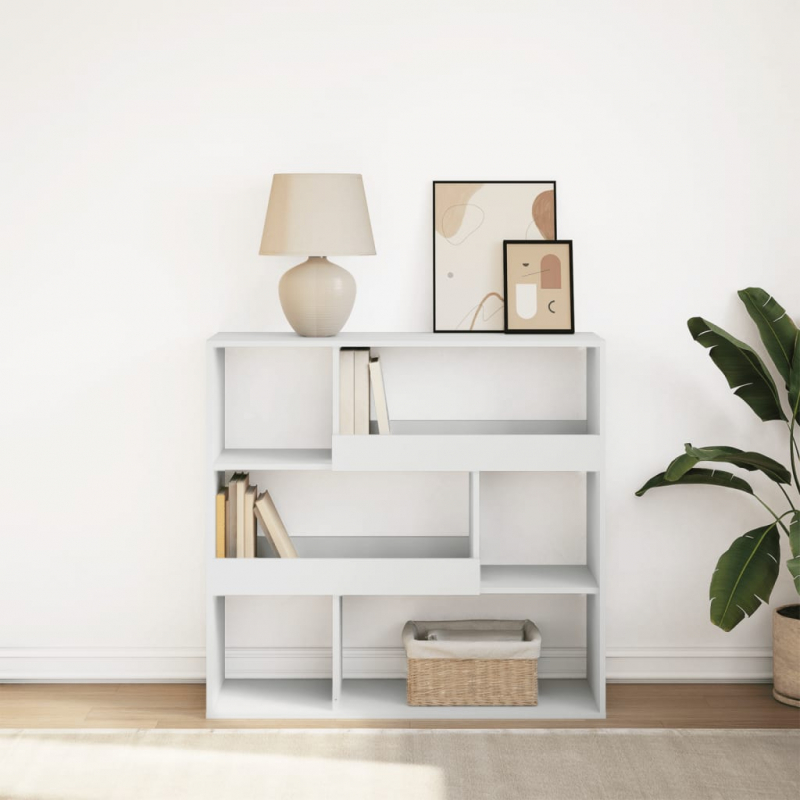 Bücherregal/Raumteiler Weiß 100x33x94,5 cm