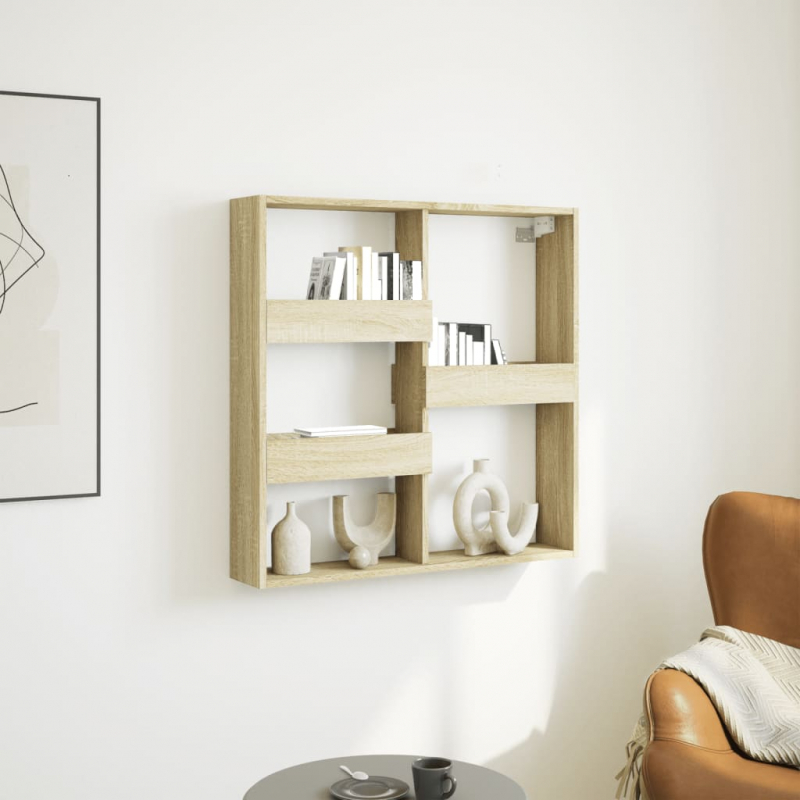 Wandschrank Sonoma-Eiche 80x15x80 cm Holzwerkstoff
