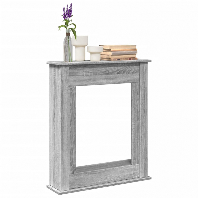 Kaminumrandung Grau Sonoma 75x20x87,5 cm Holzwerkstoff