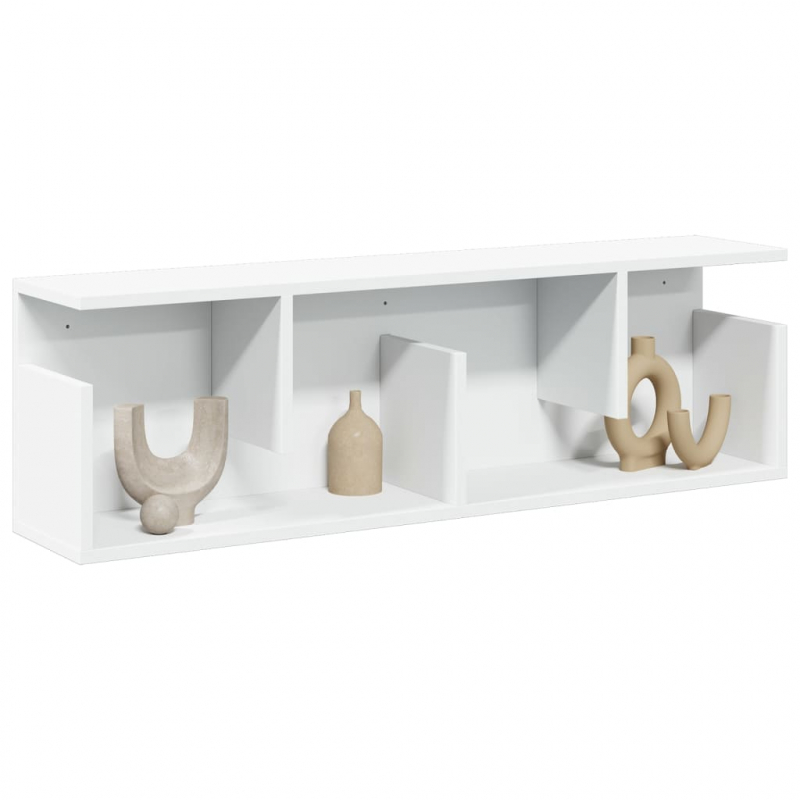 Wandschrank 100x20x30 cm Weiß Holzwerkstoff