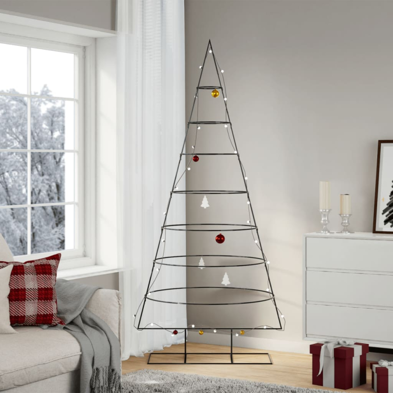 Metall-Weihnachtsbaum zum Dekorieren Schwarz 210 cm