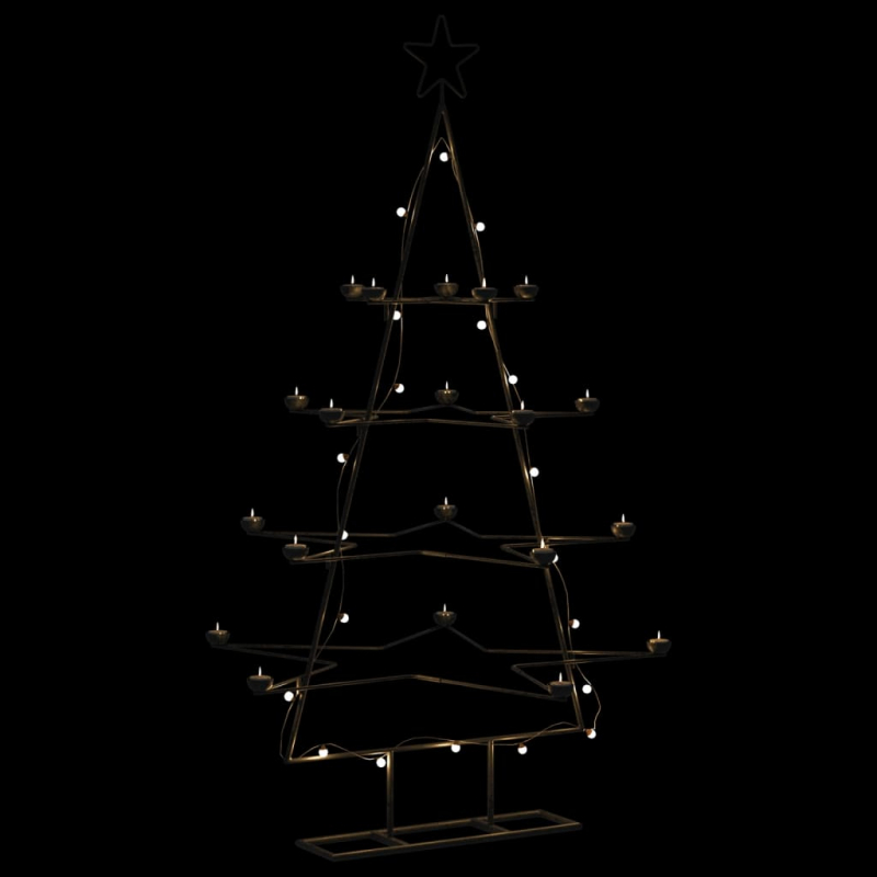 Metall-Weihnachtsbaum für Dekorationen Schwarz 140 cm