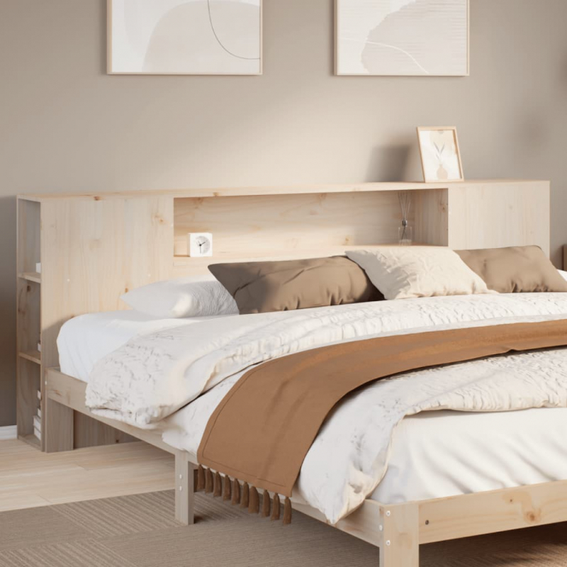 Kopfteil mit Stauraum 180 cm Massivholz Kiefer