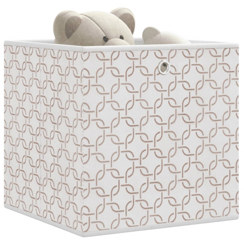 Faltboxen 4 Stk. Creme 32x32x32 cm Vlies