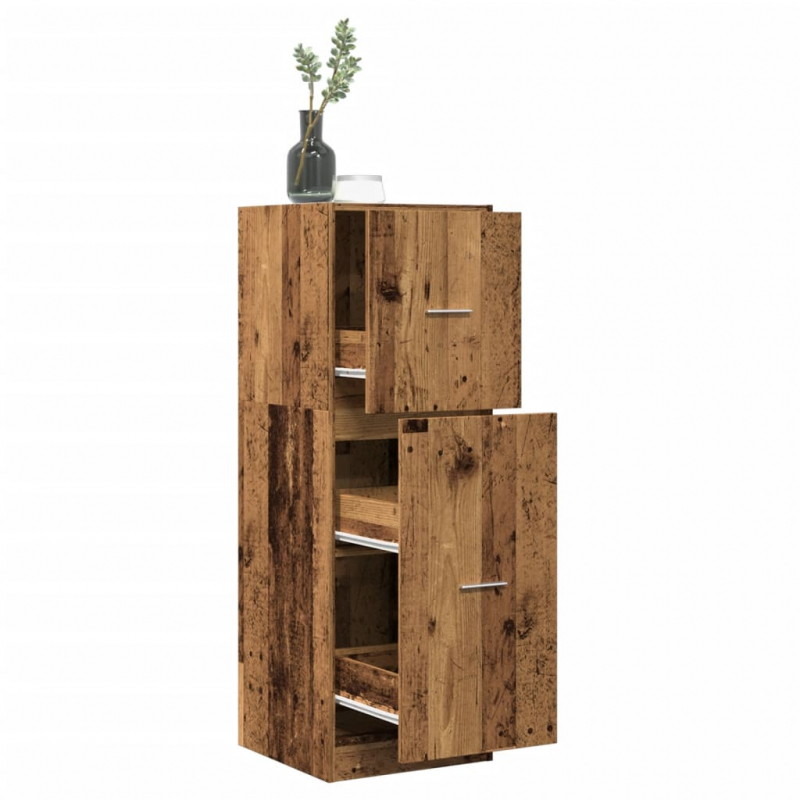 Apothekerschrank Altholz-Optik 40x41x118 cm Holzwerkstoff