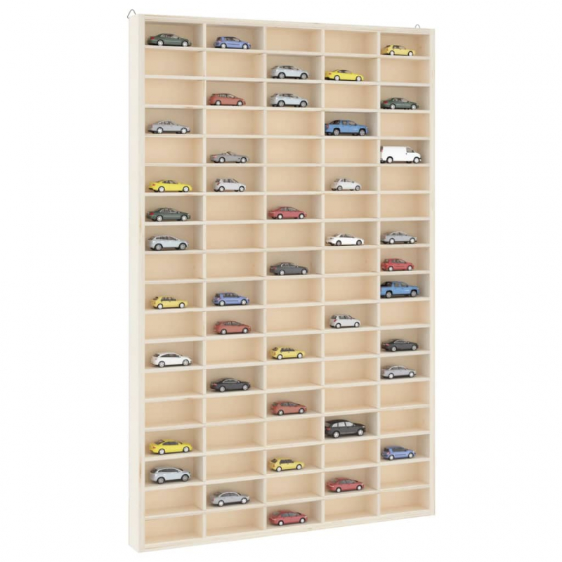 Sammlervitrine aus Holz mit 90 Fächern 50,5x4,5x79 cm