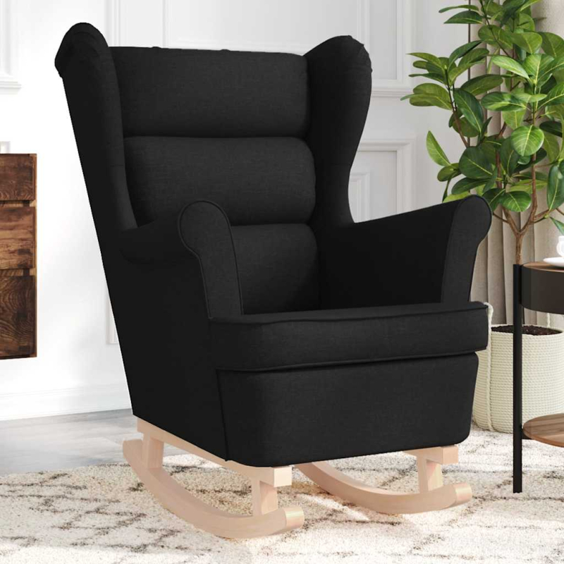 Schaukelsessel Schwarz 74x90x102 cm Stoff