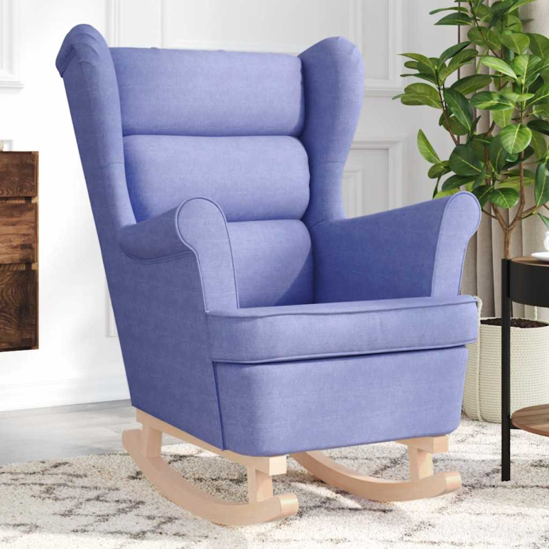 Schaukelsessel Jeansblau 74x90x102 cm Stoff