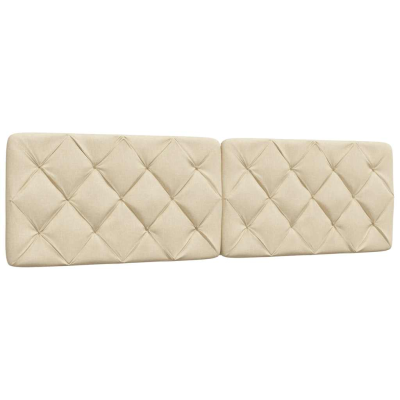 Kopfteil-Kissen Creme 180 cm Stoff