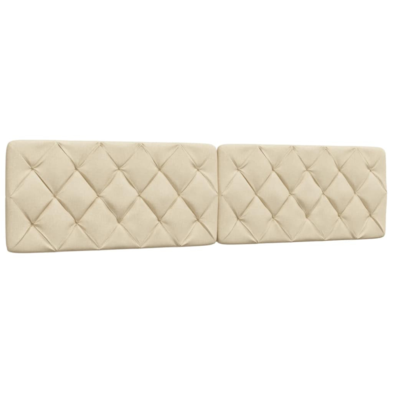Kopfteil-Kissen Creme 200 cm Stoff