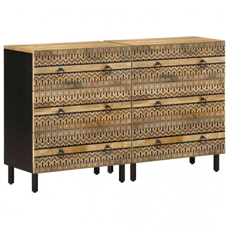 Sideboards 2 Stk. Massivholz Mango